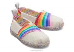 Toms barn unity pride alpargata LNRH520 sko naturlig regnbue