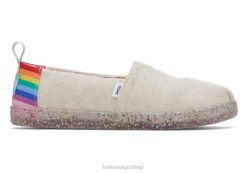 Toms barn unity pride alpargata LNRH551 sko naturlig regnbue