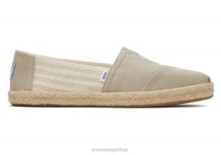 Toms kvinner alpargata eco resirkulert bomull tau espadrille LNRH152 sko oxford tan