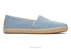 Toms kvinner alpargata vasket denim tau espadrille LNRH148 sko pastellblå vasket denim