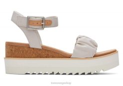 Toms kvinner diana rynket vevd kilesandal LNRH194 sko kitt rynket vevd