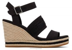 Toms kvinner madelyn kile sandal LNRH221 sko svart lerret