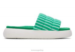 Toms kvinner mallow slide frotté LNRH256 sko bregnestripet frotté