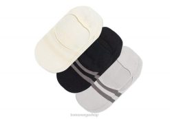 Toms kvinner no show sokker 3 pakke LNRH328 tilbehør blandede grå striper