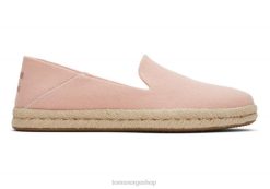 Toms kvinner santiago vasket lerret LNRH140 sko fersken blush vasket lerret