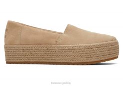 Toms kvinner valencia plattform espadrille LNRH168 sko semsket havregryn