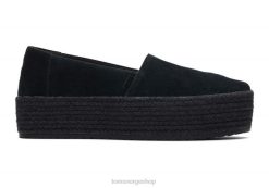 Toms kvinner valencia plattform espadrille LNRH169 sko semsket skinn